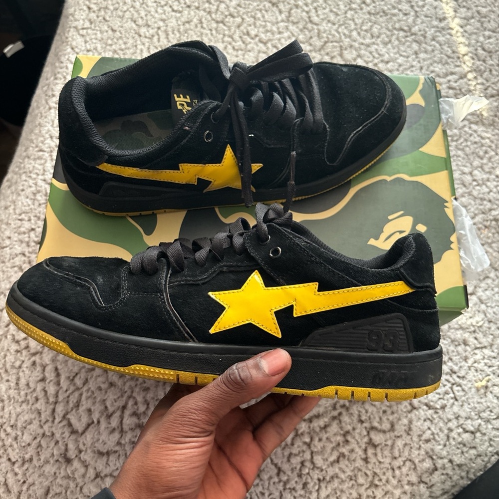 Bape Kids Shoes - Black and Yellow